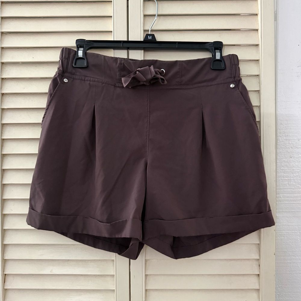 MPG Women's Dark Brown Shorts with Bow Detail